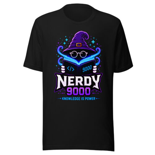 unisex-staple-t-shirt-black-front-6a976654d3296.jpg Wizard Hex | Knowledge Is Power Unisex Tee