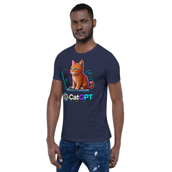 unisex-staple-t-shirt-navy-left-front-6abee7f149d0a.jpg CatGPT Unisex Tee